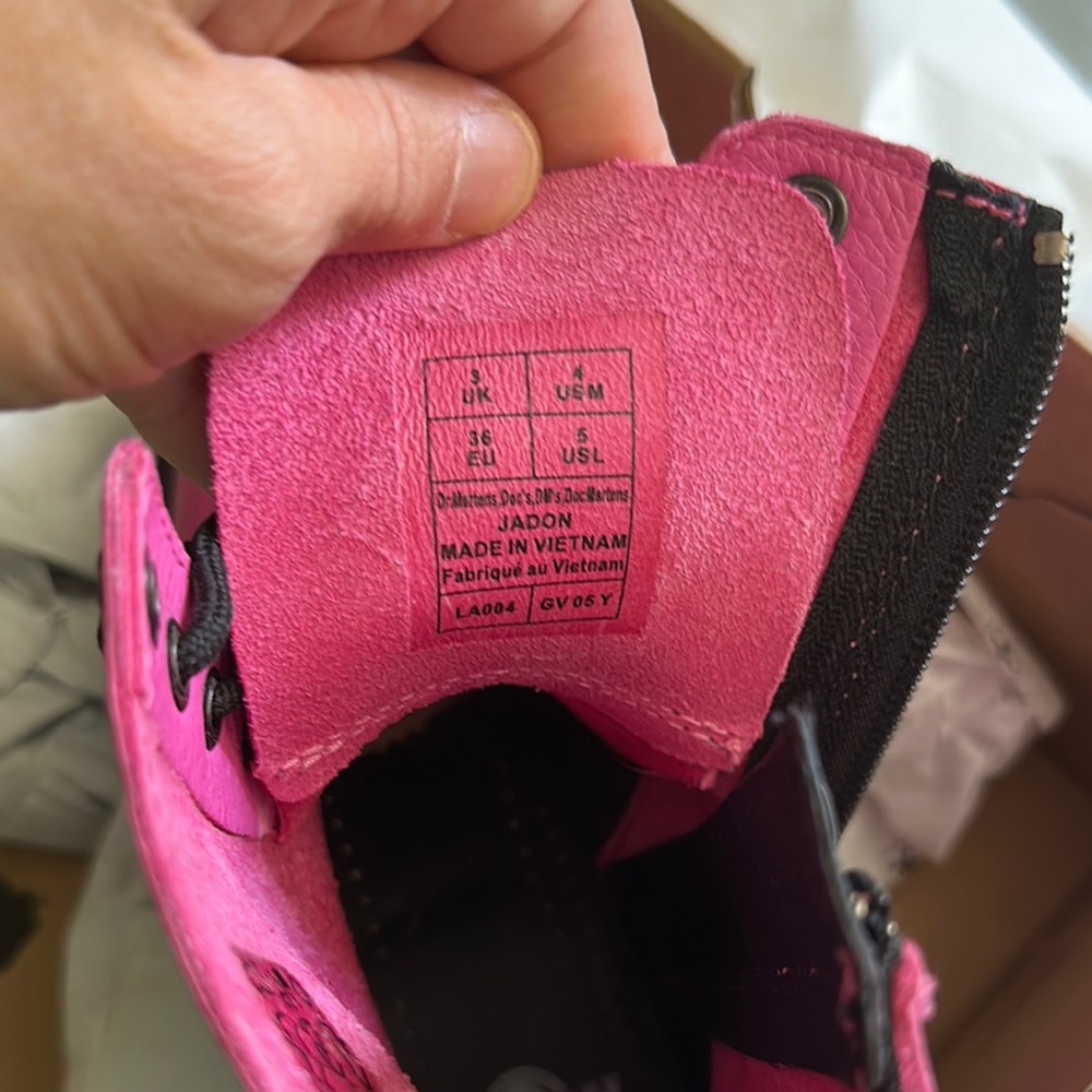 Dr. Martens Fuchsia Ankle Boots 5 - Picture 14 of 16
